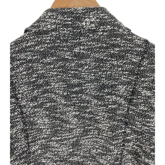 Forever 21 Womens Size Medium Black & White Tweed Full Zip Jacket Blazer - Picture 7 of 9